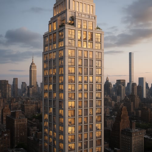 luxury high rise residential building in new york city